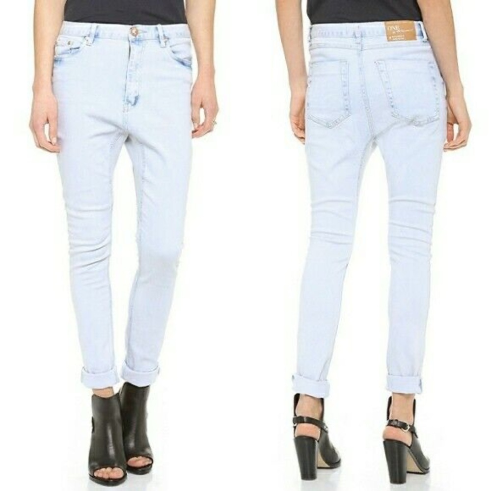 ❌SOLD❌ ONE TEASPOON Runaways Ultra Light Wash Skinny Leg Jeans - Size 24. - Picture 14 of 14